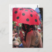 Gepunkteter Umbrella Tattoo Giro del Malcantone Postkarte (Vorne/Hinten)