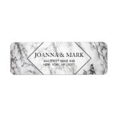 Gepunkteter weißer und schwarzer Marmorstein (Vorne)