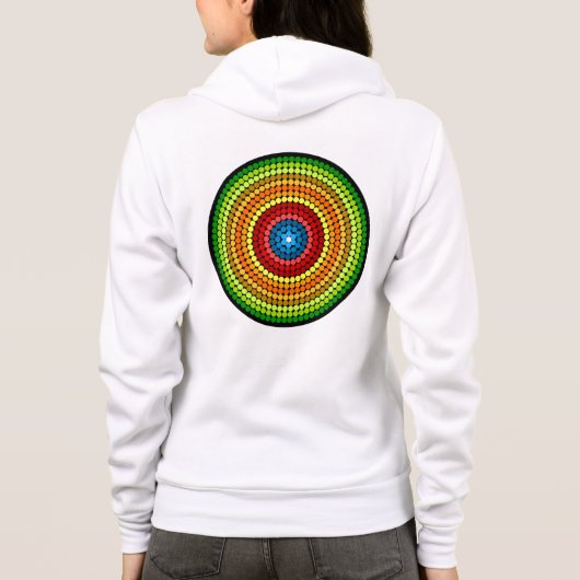 Gepunktetes abstraktes Mandala-Kunstdesign-65904 Hoodie (Rückseite)