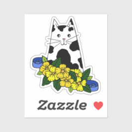 Gepunktetes Cat Laptop Aufkleber