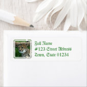 Gepunktetes Cheetah-Postetikett (Insitu)