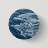 Gepunktetes Delphin-Button Button (Vorderseite)