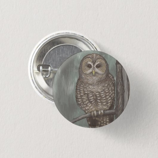 Gepunktetes Eulen-Button Button (Vorne & Hinten)