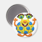 Gepunktetes Gelbmonster Magnet (Vorderseite/Rückseite)