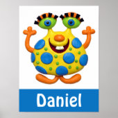 Gepunktetes Gelbmonster Poster (Vorne)