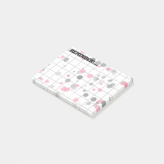 Gepunktetes geometrisches Muster Post-it Klebezettel (angewinkelt)