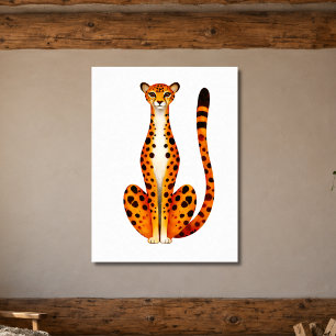 Gepunktetes Gepard-Porträt Poster