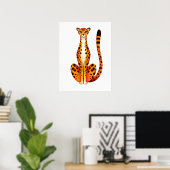 Gepunktetes Gepard-Porträt Poster (Heimbüro)