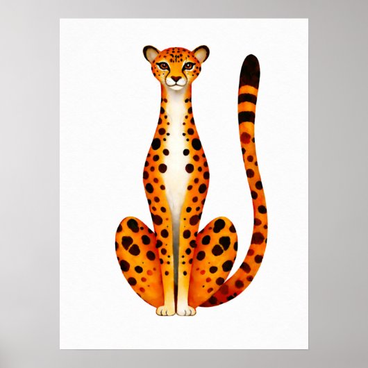 Gepunktetes Gepard-Porträt Poster (Vorne)