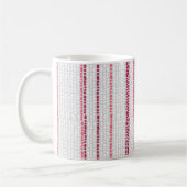 Gepunktetes gestreiftes Muster. Kaffeetasse (Links)