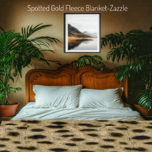 Gepunktetes Gold Fleecedecke