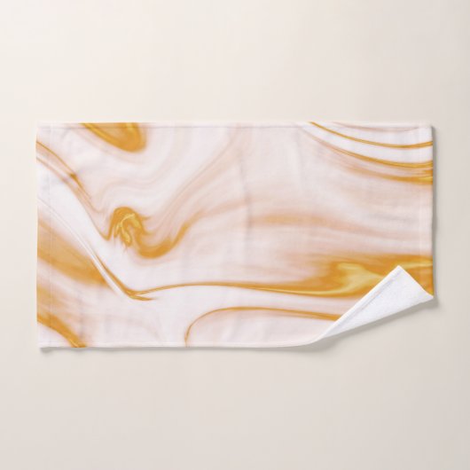 Gepunktetes Gold und weißer Marmor Badhandtuch Set (Handtuch)