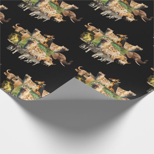 Gepunktetes Hyena-Papier zum Thema "Wrapping" Geschenkpapier (Ecke)