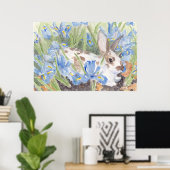 Gepunktetes Kaninchen auf Niederländisch Poster (Heimbüro)