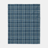Gepunktetes kariertes Muster. grau-blau. Fleecedecke (Vorderseite)