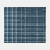Gepunktetes kariertes Muster. grau-blau. Fleecedecke (Vorderseite (Horizontal))