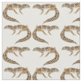 Gepunktetes Leopardgecko-Eidechsen-Gewebe Stoff (Nahaufnahme)