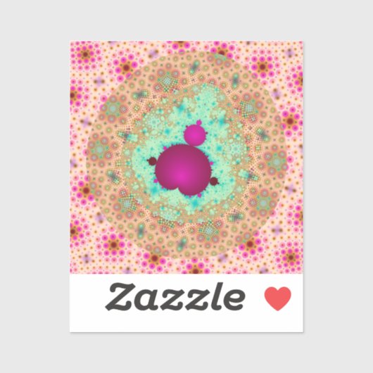 Gepunktetes Mandelbrot Set Fraktal Design Aufkleber (Blatt)