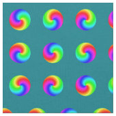 gepunktetes Muster der Regenbogenfarbkreise Stoff (Nahaufnahme)