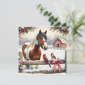 Gepunktetes Pinto Pferd und Kardinal Personalisier (Stehend Vorderseite)