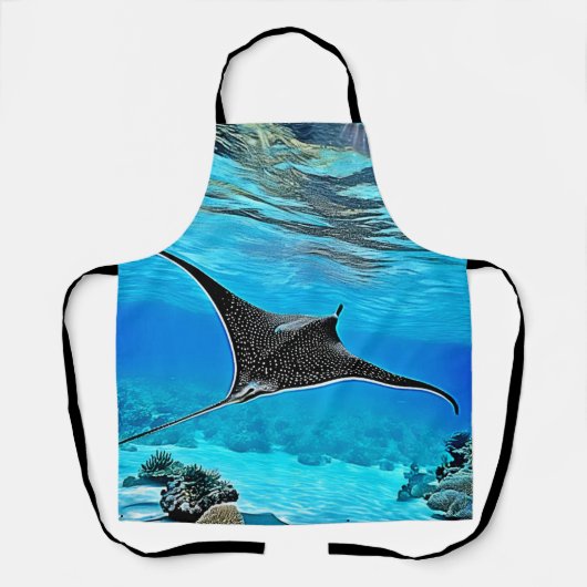 Gepunktetes Raydesign unter Wasser Schürze (Vorderseite)