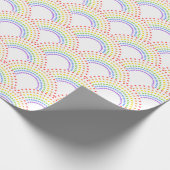 Gepunktetes Regenbogenmuster Geschenkpapier (Ecke)