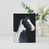 Gepunktetes Sattelpferd Postkarte (Stehend Vorderseite)