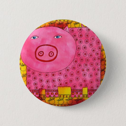 Gepunktetes Schwein Button (Vorderseite)