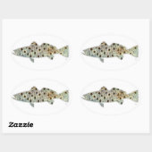 Gepunktetes Seatrout von Patternwear© Ovaler Aufkleber (Blatt)