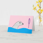 Gepunktetes Siegel hat viel Schönheit: Leere Karte (Gelbe Blume)