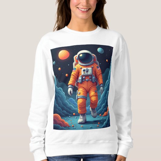 Gepunktetes Spaceman-Sweatshirt Sweatshirt (Vorderseite)