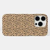 Gepunktetes Tan Black Dots Muster Case-Mate iPhone Hülle (Rückseite (Horizontal))