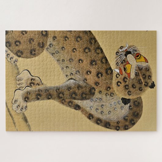 Gepunktetes Tiger Minhwa mit Magpie Puzzle (Horizontal)