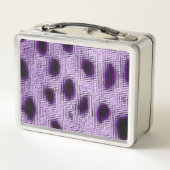 Gepunktetes Violett Metall Brotdose (Rückseite)