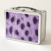 Gepunktetes Violett Metall Brotdose (Vorderseite)