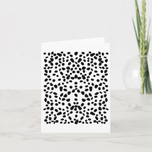 Gepunktetes Weiß mit schwarzen Polka Dots Dalmatin Karte