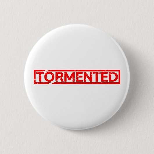 gequälte Briefmarke Button (Vorderseite)