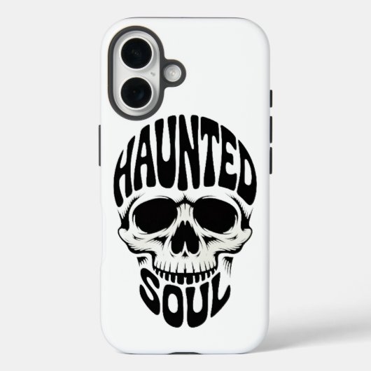 Gequälte Seele Schädel-Typografie Case-Mate iPhone Hülle (Rückseite)