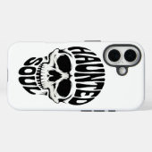 Gequälte Seele Schädel-Typografie Case-Mate iPhone Hülle (Rückseite (Horizontal))