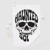 Gequälte Seele Schädel-Typografie Golfhandtuch (Insitu)