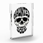 Gequälte Seelen-Schädel-Typografie Fotoblock (Links)