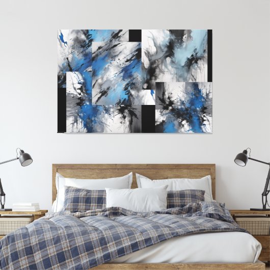 gequetscht Abstrakt Leinwanddruck (Insitu (Schlafzimmer))