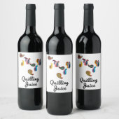 Gequillter Paisleys Funny Quilling Juice (6) Weinetikett (Flaschen)