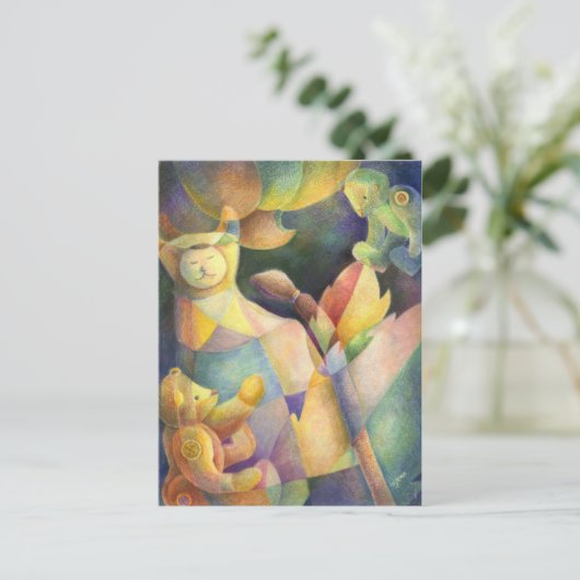 Gequilte Tiere Postkarte (Stehend Vorderseite)