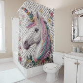 gequiltes Einhorn Duschvorhang (Beispiel)