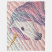 gequiltes Einhorn Fleecedecke (Vorderseite)