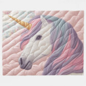 gequiltes Einhorn Fleecedecke (Vorderseite (Horizontal))