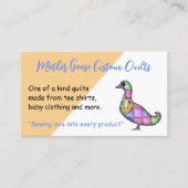 Gequiltes Gänsegenähen Visitenkarte (Vorderseite)