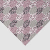 Gequiltes marokkanisches Südwest-Rosa-Blatt Grau-B Seidenpapier (Ausschnitt)