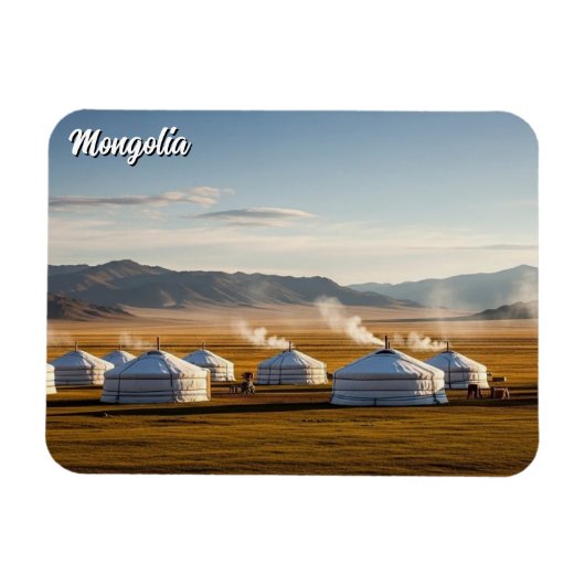 Ger Camp Mongolei Yurt Reise Magnet (Horizontal)